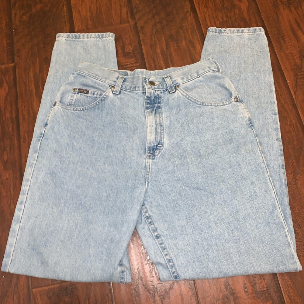 Denim high waisted light wash jeans
